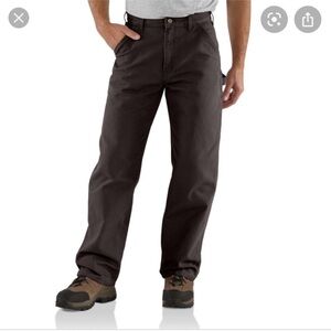 Carhartt Pants 34 x 30 Gray Relaxed Duck Double Knee Work Wear Distressed tough